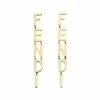 Fendi lettering logo pendant earrings