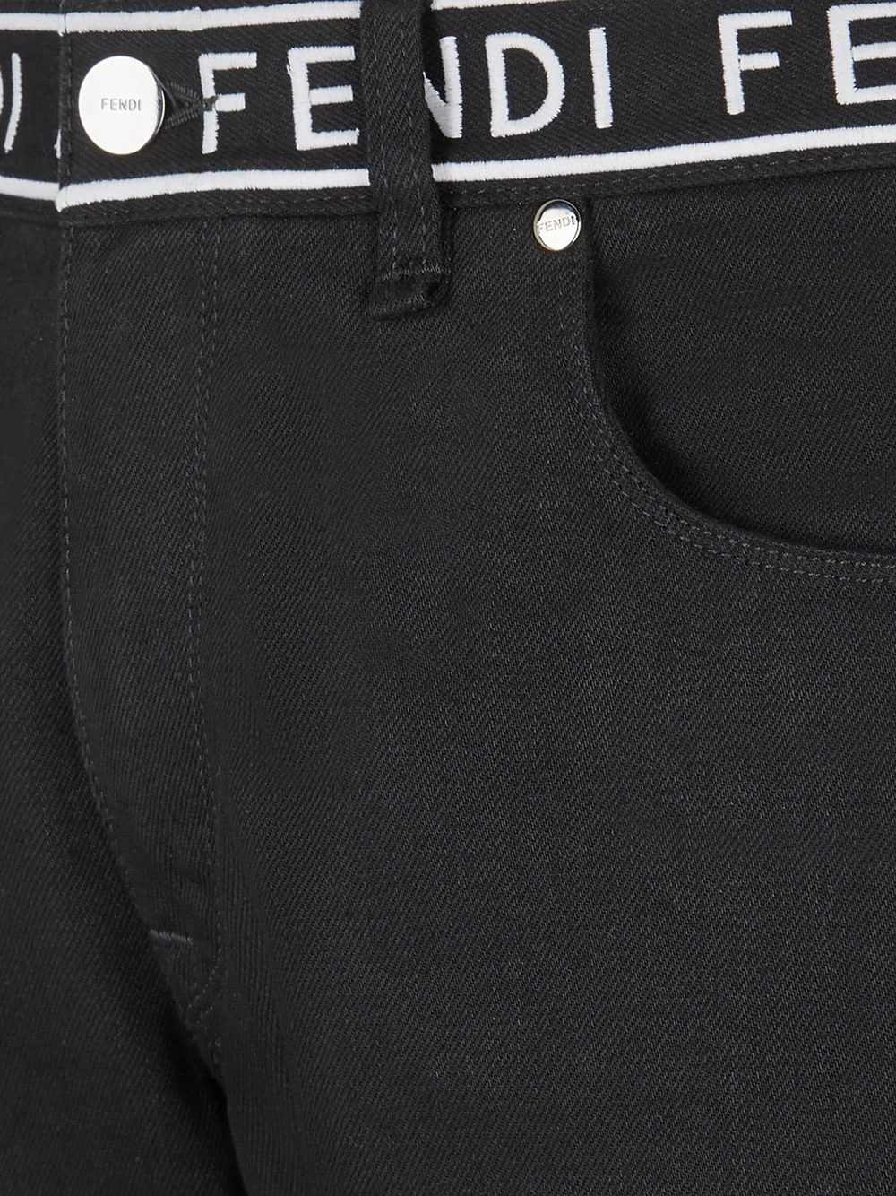 Buy β Fendi Logo tape straight leg π jeans regular & straight-leg π jeans of men π 5 Fendi logo-tape straight-leg jeans