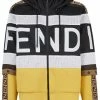 Fendi colour-block zip-up hoodie