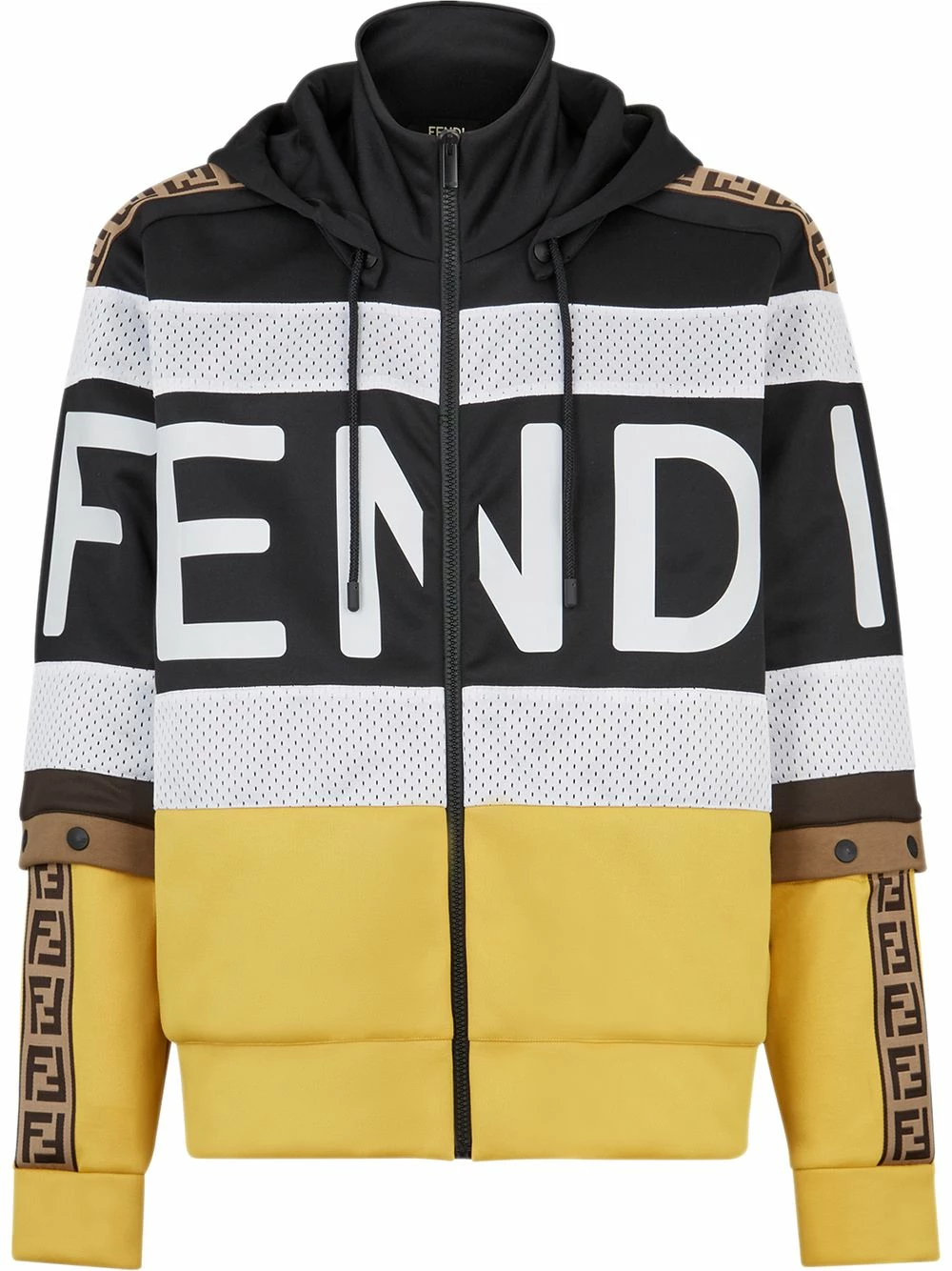 Deals β€οΈ Fendi Colour block zip up hoodie hoodies of men π€© 3 Fendi colour-block zip-up hoodie