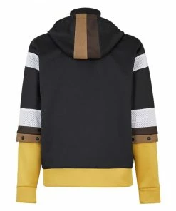 Fendi colour-block zip-up hoodie