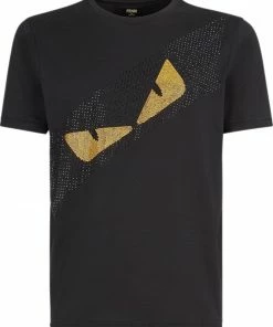 Fendi crystal detail Bag Bugs motif T-shirt