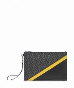 Fendi flat FF motif panelled pouch