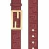 Fendi embossed logo monogram buckle belt