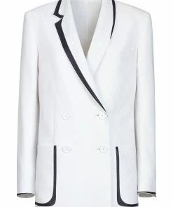 Fendi contrast piping detail blazer