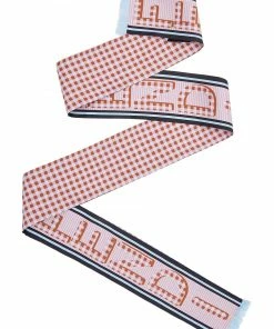 Fendi Vichy Fendi print skinny scarf