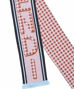 Fendi Vichy Fendi print skinny scarf