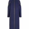 Fendi zip detail straight-cut coat
