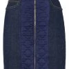 Fendi padded-detail denim skirt