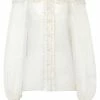 Fendi button-front ruffle blouse