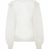 Fendi button-front ruffle blouse