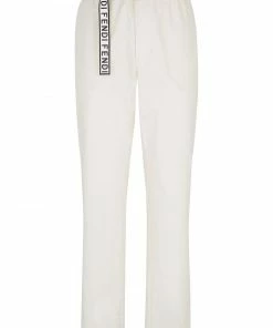 Fendi branded belt slim-fit trousers