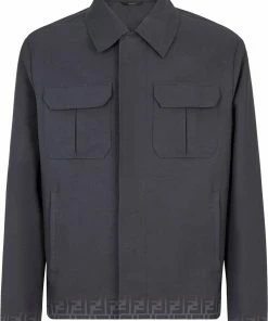 Fendi FF motif print detail shirt jacket