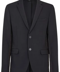 Fendi logo trim blazer
