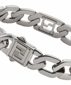 Fendi chain-link engraved FF motif bracelet