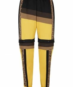Fendi FF stripe panelled track pants