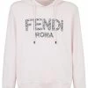 Fendi floral-embroidered logo-detail hoodie