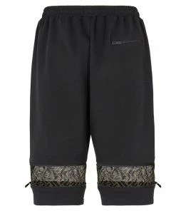 Fendi mesh-panel track shorts