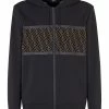 Fendi FF panel zipped hoodie