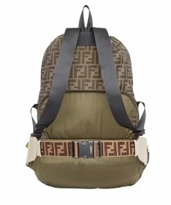 Fendi convertible logo-print backpack