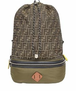 Fendi convertible logo-print backpack