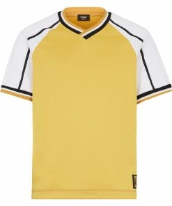 Fendi contrast-sleeve FF-motif T-shirt