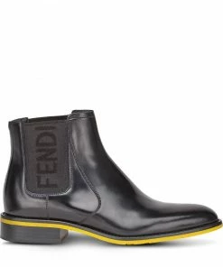Fendi logo panel Chelsea boots