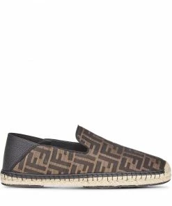 Fendi FF logo print espadrilles