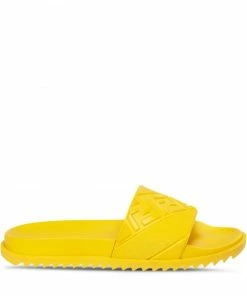 Fendi FF embossed logo slides
