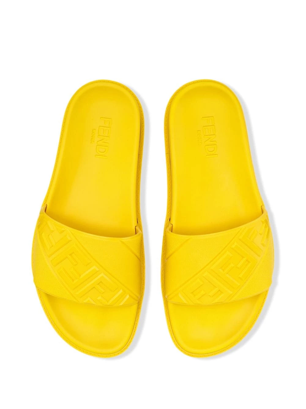 Deals π Fendi FF embossed logo slides flip flops of men π₯ 6 Fendi FF embossed logo slides