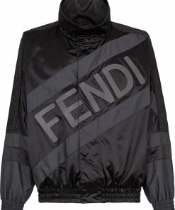 Fendi appliqué shell jacket