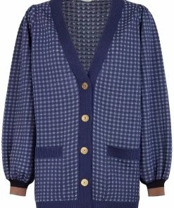 Fendi check-pattern V-neck cardigan