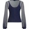 Promo π Fendi Ruffle trim knitted top knitted tops of women β€οΈ 6 Fendi ruffle trim knitted top