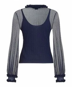 Fendi ruffle trim knitted top