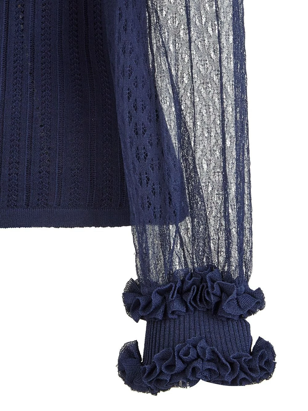 Promo π Fendi Ruffle trim knitted top knitted tops of women β€οΈ 5 Fendi ruffle trim knitted top