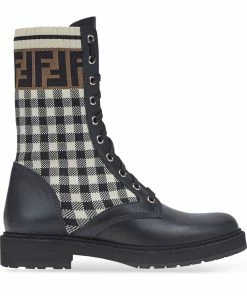 Fendi Rockoko FF biker boots
