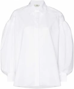 Fendi puff-sleeve cotton shirt