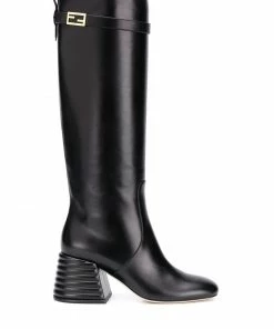 Fendi FF-motif 70mm knee-high boots
