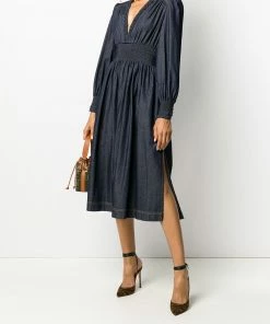 Fendi pleated mid-length dress