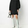 Fendi pleated shift mini dress