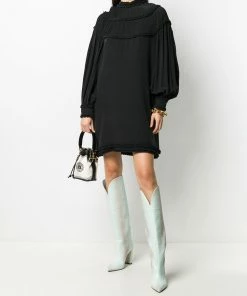 Fendi pleated shift mini dress
