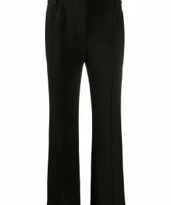 Fendi crease-detailing flared trousers