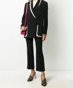 Fendi crease-detailing flared trousers