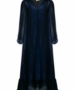 Fendi velvet-effect flared midi dress