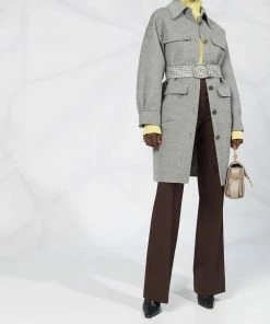 Fendi belted single-breasted coat