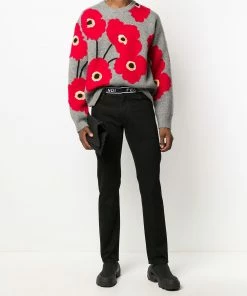 Fendi embroidered detail slim-fit jeans