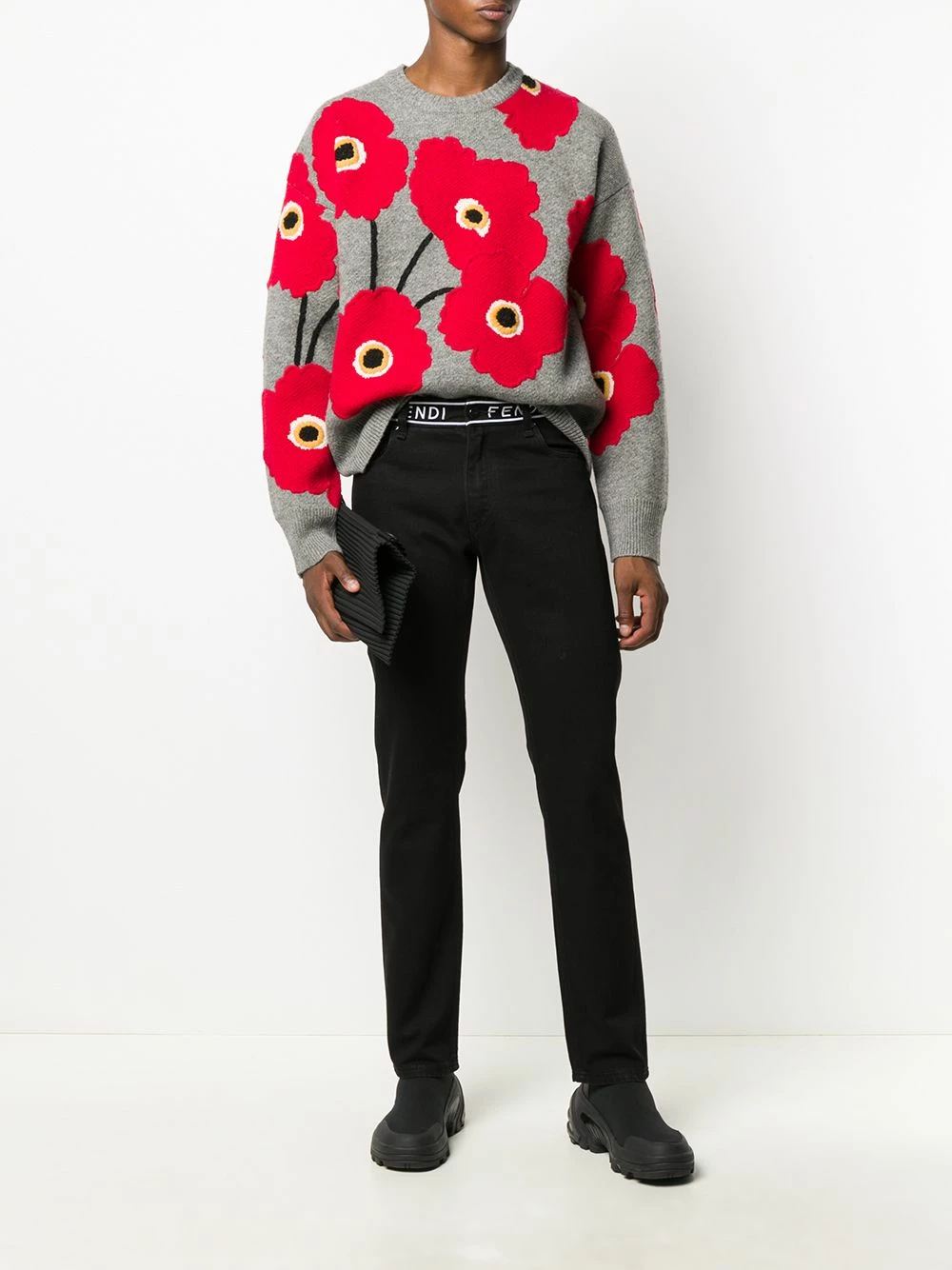 Cheapest π Fendi Embroidered detail slim fit π jeans slim-fit π jeans of men π€© 4 Fendi embroidered detail slim-fit jeans