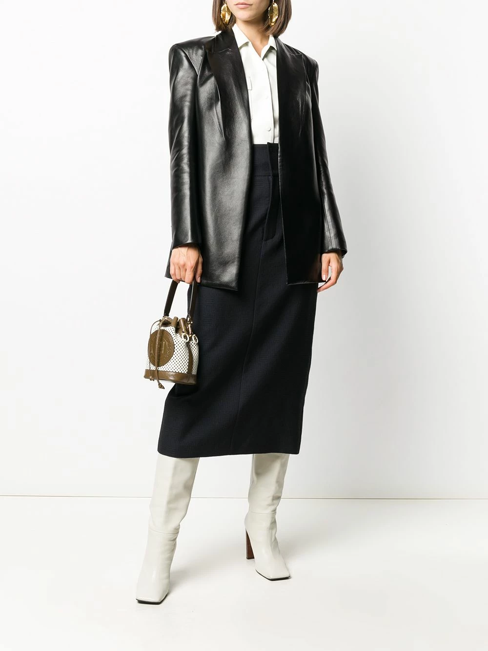 Promo π Fendi Tailored checked pencil π skirt pencil π skirts of women β€οΈ 4 Fendi tailored checked pencil skirt