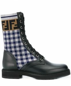 Fendi leather biker boots
