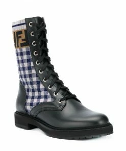 Fendi leather biker boots